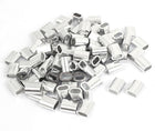 4mm Wire Rope Swage Clip M4 Oval Aluminum Sleeves Clamps 80pcs