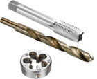 Tap and Die and Drill Bit Set, M16 x 2 Left Hand Thread Milling Tap and Round Die, 14mm Cobalt High Speed Steel Twist Drill Bit