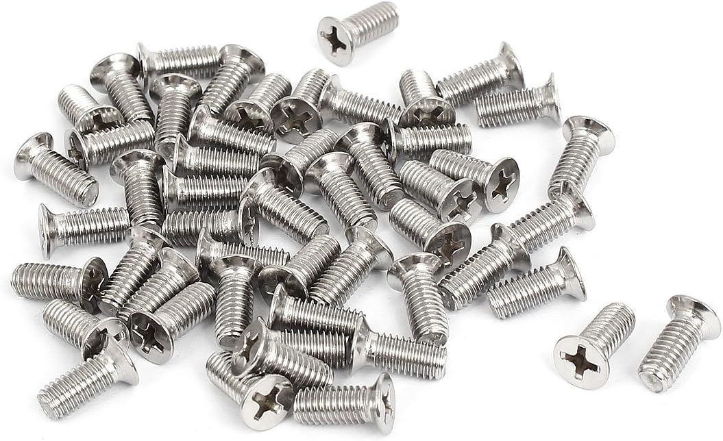 M5x12mm Countersunk Flat Head Phillips Screw Bolts 50pcs