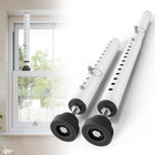 LinkMejor Small Adjustable Window Security Bar, 11-18 Inch, White, 2 Pack