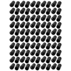 100Pcs 5.5mm Inner Dia PVC Flexible Vinyl End Cap Screw Thread Protector Cover Black