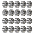 20pcs R3ZZ Deep Groove Ball Bearings 3/16" Bore 1/2" OD 10/51" Thick Chrome Steel Double Shielded Z2 Miniature Bearing for Motors