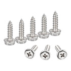 Phillips Hex Washer Self Tapping Screws, M4 x 16mm 304 Stainless Steel Hex Flange Sheet Metal Screw 25pcs