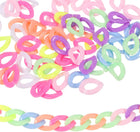 400Pcs Acrylic Chain Linking Rings, Link Connectors Open Link Rings, Plastic C-Clip Hooks for DIY Purse Eyeglass Jewelry Making Chain, 8 Colors