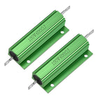 2 Pcs Aluminum Case Resistor 100W 600 Ohm Wirewound Green for LED Replacement Converter 100W 600RJ