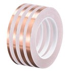 Single-Sided Conductive Tape Copper Foil Tape Adhesive 5mm/6mm/8mm/10mm x 30m/98.4ft for Guitar,EMI Shielding Crafts, Electrical Repairs 4pcs