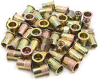 50Pcs M9 Zinc Plated Carbon Steel Car Rivet Nut Flat Head Threaded Insert