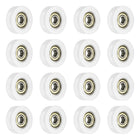 16 Pcs U Type Groove Nylon Plastic Guide Bearing 8x34x12mm, U Type Pulley Roller Wheel Bearing Roller Wheels, (White)
