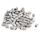 60pcs M4 x 5mm 304 Stainless Steel Hex Socket Cone Point Grub Screw