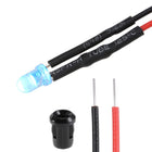 10Set DC 12V 3mm Pre Wired LED with Holder, Ice-Blue Light Round Top Clear Lens, 6mm Panel Mount