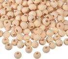 400Pcs 10mm Natural Wood Spacer Beads, 4mm Large Hole Unfinished Round Wooden Beads for DIY Crafting, Jewelry Making Bracelets