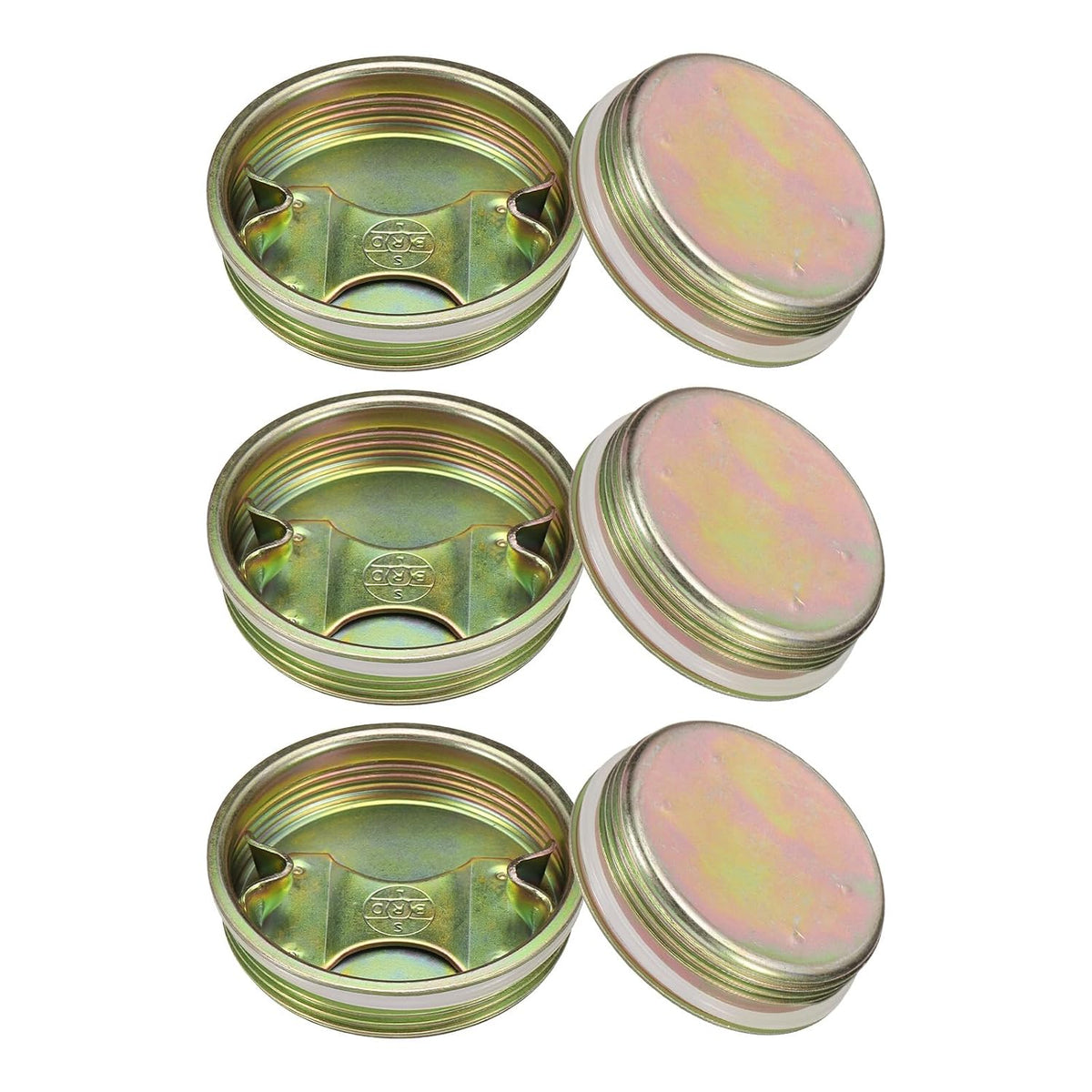 6Pcs Drum Bung, 2" Steel Bung Cap, Drum Bung Caps, Gold Bung Plug, Bung Caps with Plated Coated for 55 Gallon Drum, Oil Drum, Gas Tank and Fuel Tank