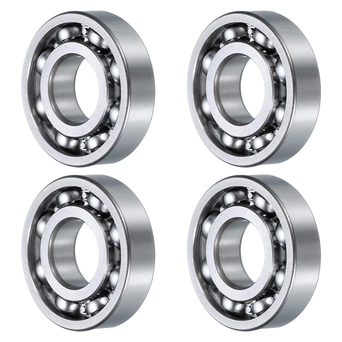 4 Pcs 16001 Deep Groove Ball Bearing, 12mm x 28mm x 7mm High Carbon Chrome Steel Z3 Double Rubber Sealed Bearing (ABEC3)
