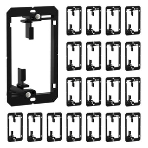 LinkMejor 1 Gang Montage Braket Basse Tension, Noir, 20-Pack