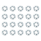100Pcs 4# Internal Tooth Lock Washer, Zinc-Plated Carbon Steel Multi-Tooth Star Washer Locking Fastener, Silver Tone