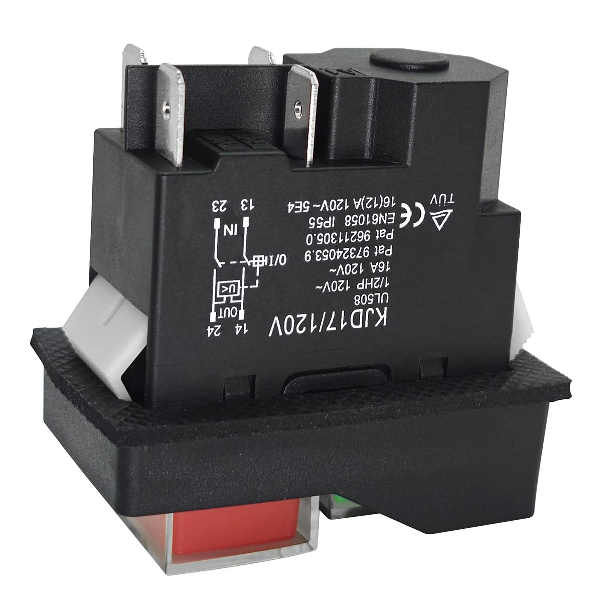 KJD17 Interruptor de Pushbutton Eletromagnético - 120V/220V 4-Pino 16A para Ferramentas de Jardim e Ferramentas Elétricas