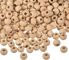 600Pcs 8mm Natural Wood Spacer Beads, 3mm Large Hole Unfinished Round Wooden Beads for DIY Crafting, Jewelry Making Bracelets