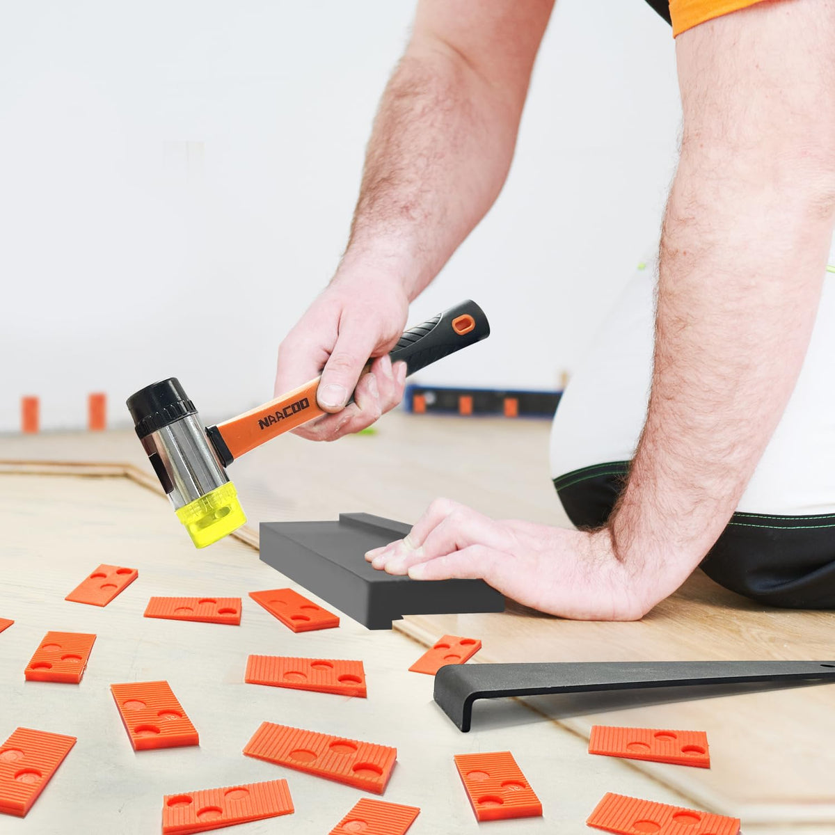 LinkMejor Strumenti per Pavimenti Laminati, Kit di Installazione Universale 4 in 1