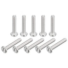 304 Stainless Steel Machine Screws, 10pcs M2.5x14mm Slotted Drive Pan Head Screw Bolts