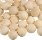 72pcs Round Wood Balls 20mm Diameter Unfinished Solid Wooden Spheres, Natural Craft Balls for DIY Craft Projects Art Ornaments