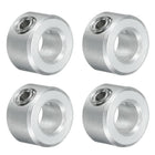 4pcs Set Screw Collars 1/4" Bore, Aluminum Shaft Collars, 1/2" OD and 5/16" Thickness, Set Screw Clamp Collar, Stop Collar for Linear Rod Shaft Guide