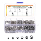 600pcs G10 Precision Balls Assortment Kit 1/4" 3/16" 7/32" 5/32" 1/8" 3/32" Chrome Steel Solid Bearing Balls