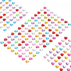 560 Pcs Gems Stickers for Crafts, 5 Sheet Self-Adhesive Gems Bling Heart Rhinestone Stickers, Crystal Crafts Jewelry Stickers for Party Table Decorations, Multicolor