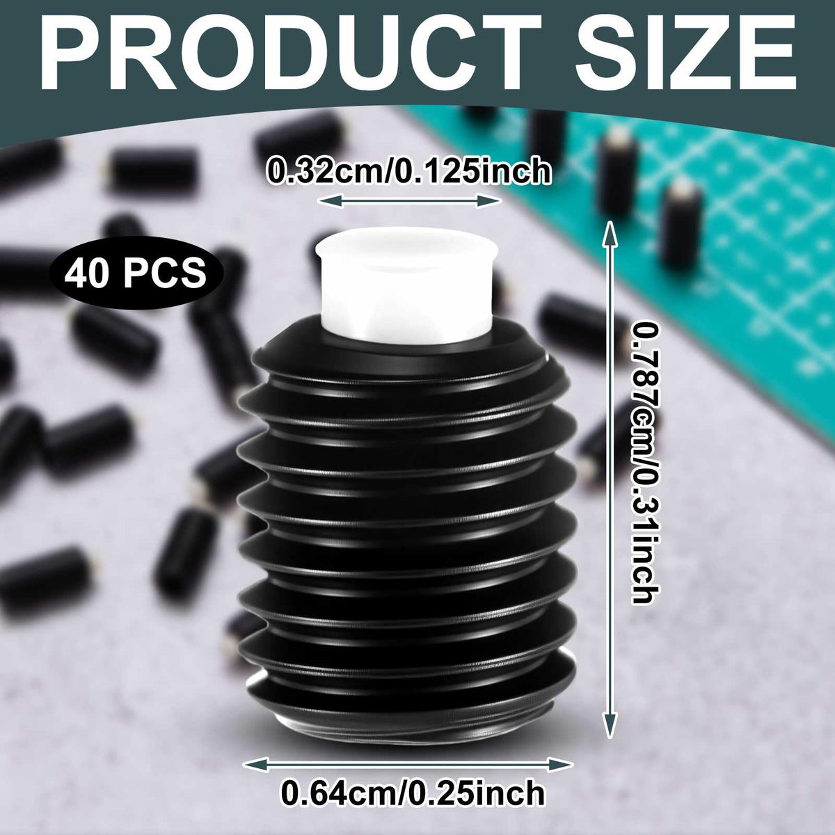 LinkMejor 40 Pcs Baling Baling Nylon Tip Panjang Garis, 1/4"-20 x 0.250"