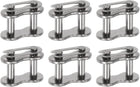 6Pcs #60 Chain Master Connector Link Roller 3/4" Pitch Stainless Steel Standard Connecting Split Links for 12A Chain