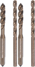 M5 x 0.8 Spiral Flute Tap and 4.2mm Twist Drill Bit Set, Metric M35 Cobalt High Speed Steel Machine Threading Screw Thread Tap Tool for Stainless Steel (Pack of 2)
