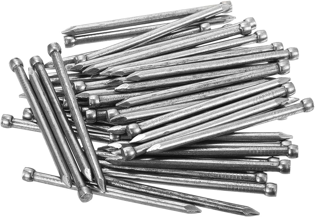 Finishing Nails 100pcs 50mm 2 Inch Hand-Drive Hardware Carbon Steel Nail Lost Head Nail