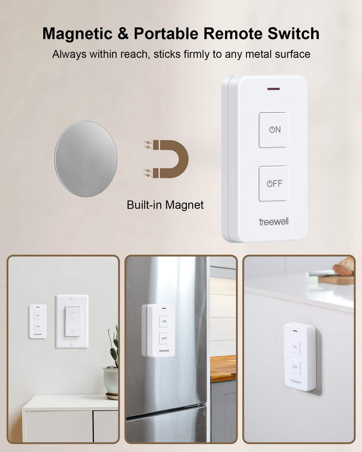 LinkMejor Prese di Ricarica a Distanza con Interruttore Magnetico Portatile