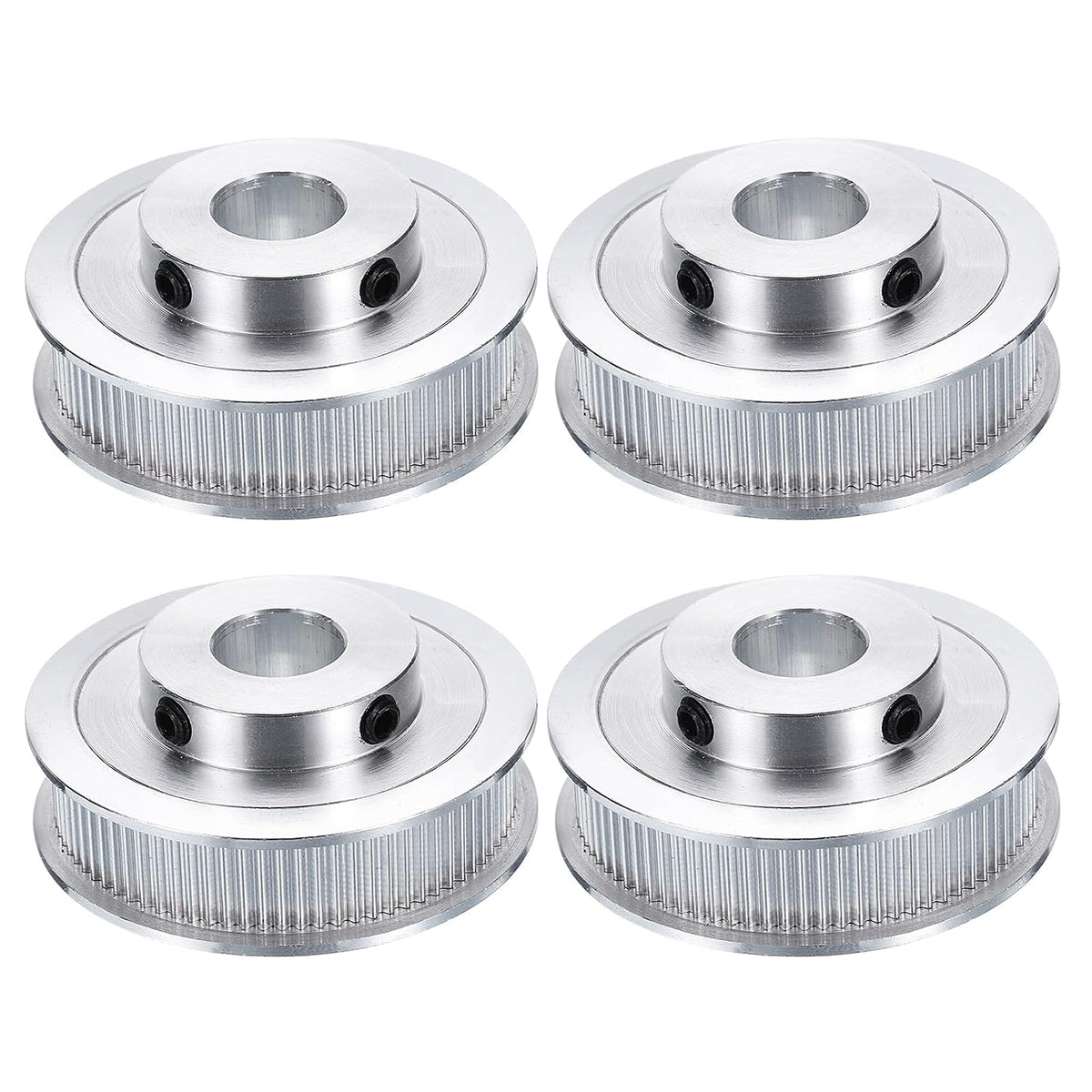 4pcs GT-2 Pulley Synchronous Wheel 80 Teeth 14mm Bore, Fit with 10mm Width Belt, Aluminum Alloy Timing Pulley Wheel for 3D Printer, CNC Machine