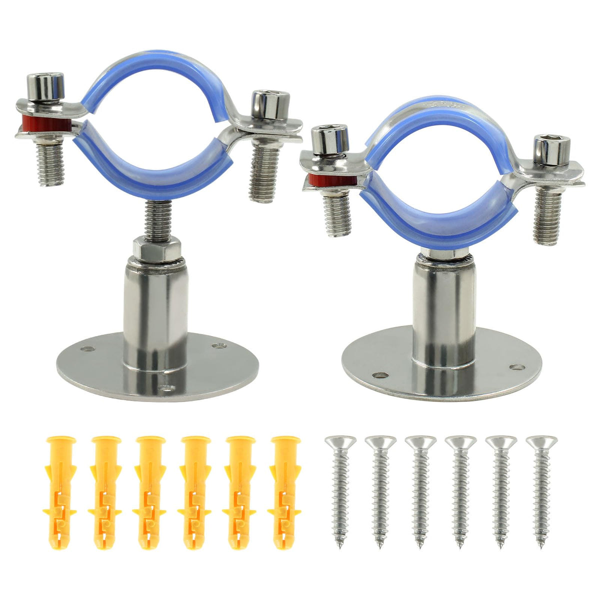 リンクメホア 2PCS 壁掛け天井掛けパイプ、ODパイプ 1-1/2"(38-40mm)用