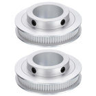 2pcs GT-2 Pulley Synchronous Wheel 80 Teeth 25mm Bore, Fit with 6mm Width Belt, Aluminum Alloy Timing Pulley Wheel for 3D Printer, CNC Machine