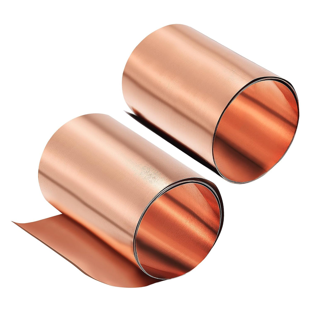 Copper Sheet Roll, Metal Foil Plate 1000mm x 100mm x 0.1mm 2pcs