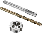 Tap and Die and Drill Bit Set, M8 x 1.25 Left Hand Thread Milling Tap and Round Die, 6.8mm Cobalt High Speed Steel Twist Drill Bit