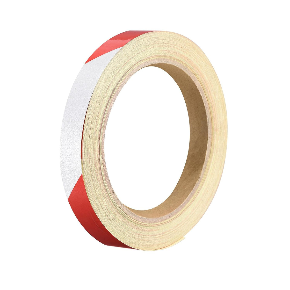 Reflective Tape Red, White, 10mm x 25m, Outdoor Waterproof Warning Tape for Bikes, RV, and Boat Striping Marking