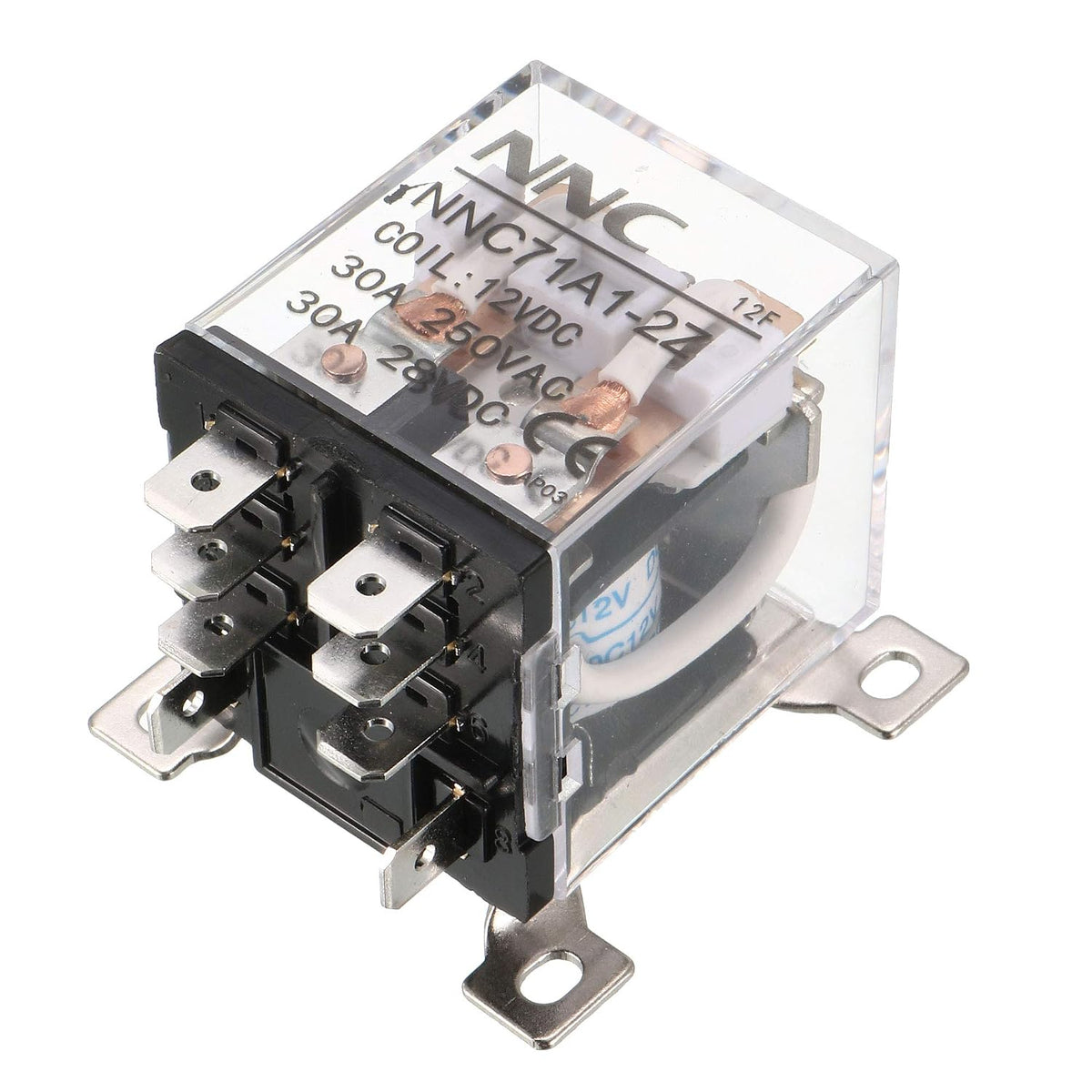 JQX-12F 2Z DC 12V 30A DPDT General Purpose Power Relay 8 Pin