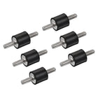 M5 Rubber Mounts, 6pcs Male/Male Vibration Isolator Shock Absorber, for Garage Motor Air Compressor Car Boat Bobbins, D15mmxH15mm