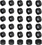 30 Pcs Phenolic Resin Cover, 18/20/22/24/28mm Poly Seal Screw Caps Plastic Replacement Bottle Caps Thread Plastic Lids for Chemicals Food Cosmetics Bottles, Black