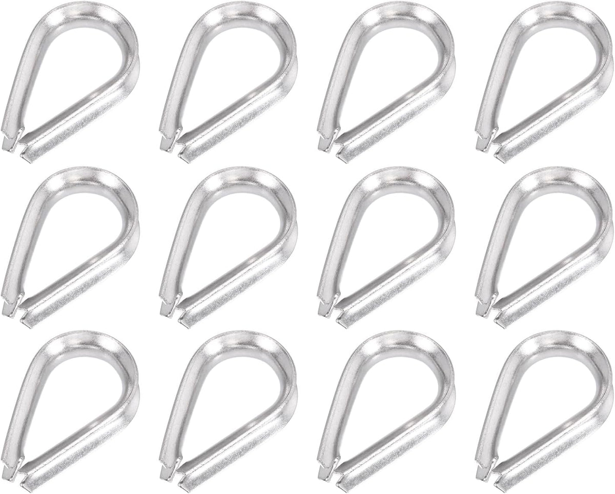 24Pcs Wire Rope Thimble, 3/16" M5 Stainless Steel Thimble for 3/16" Diameter Wire Rope, Marine Rigging, Boat, Fishing, Construction, Industrial Applications