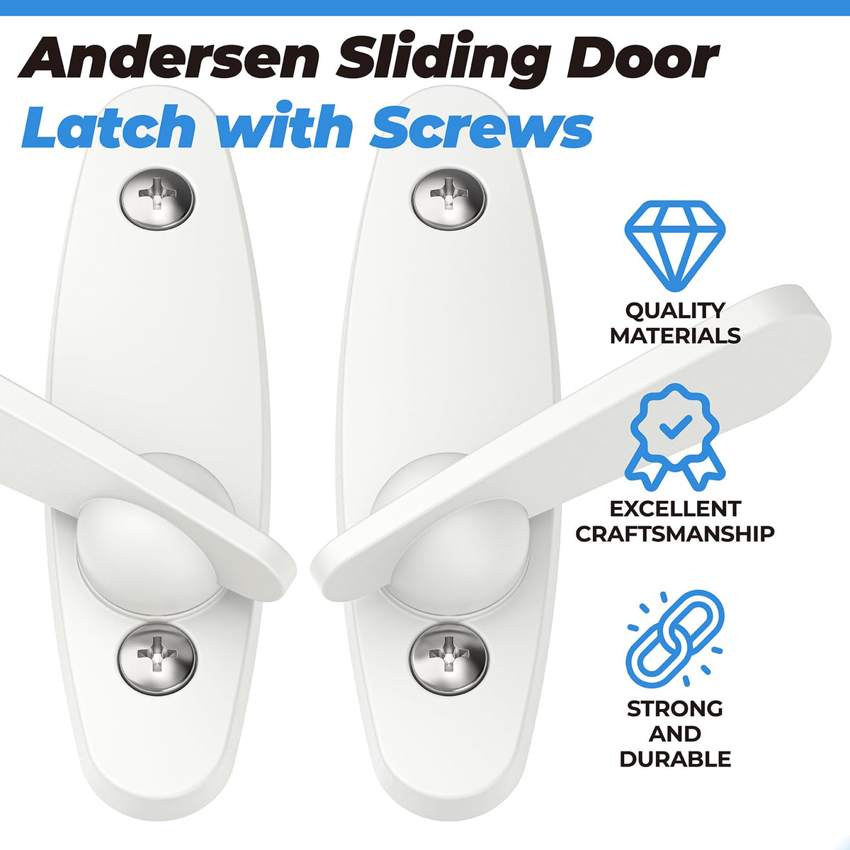 2573609 Ersatz Andersen Schiebetür Daumengriff, Weiß