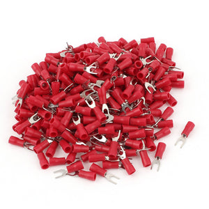 AWG 22-16 SV1.25-3 Wire Connector Insulated Fork Terminal with 320 Piece, Red