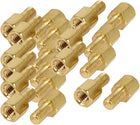 M3 x 5mm + 6mm Motherboard Standoffs Male to Female Thread Brass Hexagon Hex Standoff Spacer Screws - (20 Pcs)
