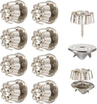 10 Sets Crystal Brooch Buttons, 11.5 mm No Sew Crystal Buttons Pins Detachable Brooch Anti-Exposure Fixed Cover Up Bottons Pins for Clothes, Coat, Cardigan, DIY Craft (Clear)