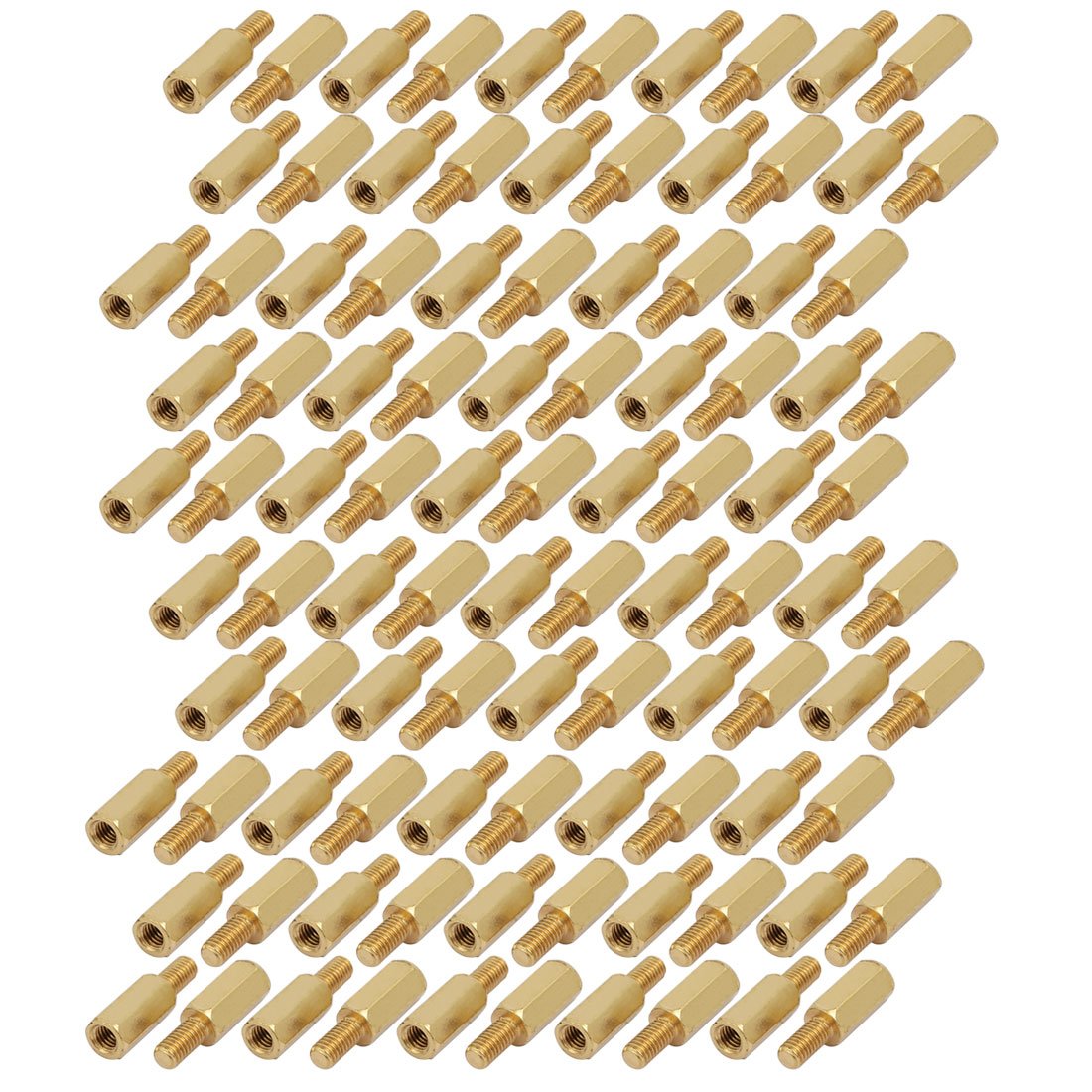 M3x10mm+6mm Male to Female Brass Spacer Hexagonal PCB Standoff 101pcs