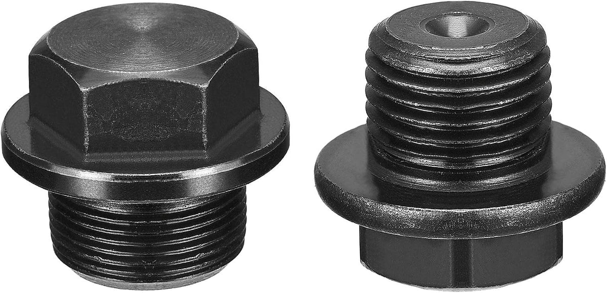 Outer Hex Head Socket Pipe Fitting Plug M18x1.5 Male Thread Carbon Steel 2Pcs for Terminate Pipe Ends