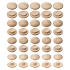 Wood Plugs, 120Pcs 4 Sizes - Beech Wood Button Top Plugs, Screw Hole Covers, Decorative Wooden Cover for Stair Chair Craft Furniture Woodworking