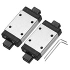 2Pcs MGN7H Linear Bearing Sliding Carriage Block with Mini Guide and Wrench for 7mm Linear Motion Slide Rail Guide, 3D Printer, CNC Machine